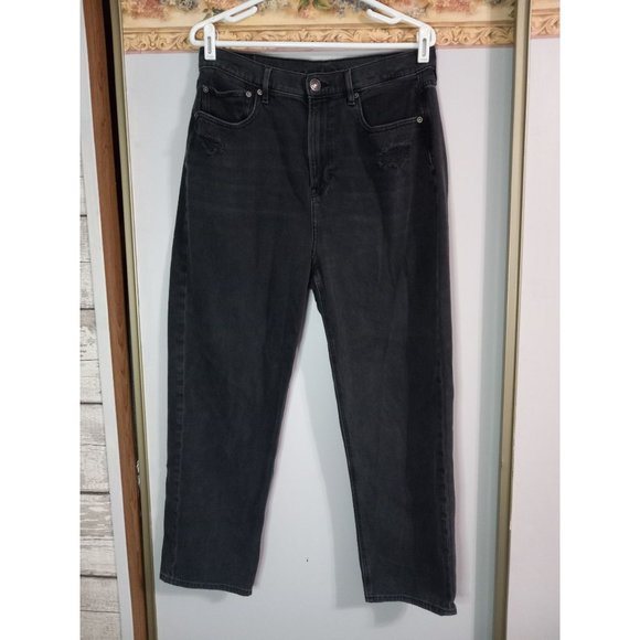 American Eagle Outfitters Denim - American Eagle 14R Black Distressed Highest Rise 90s Boyfriend Jeans